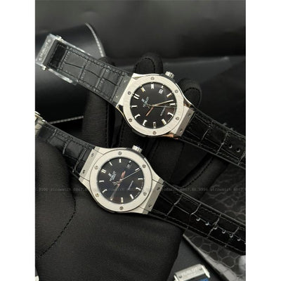 HL Gold Black Dial Black Rubber Mens Watch