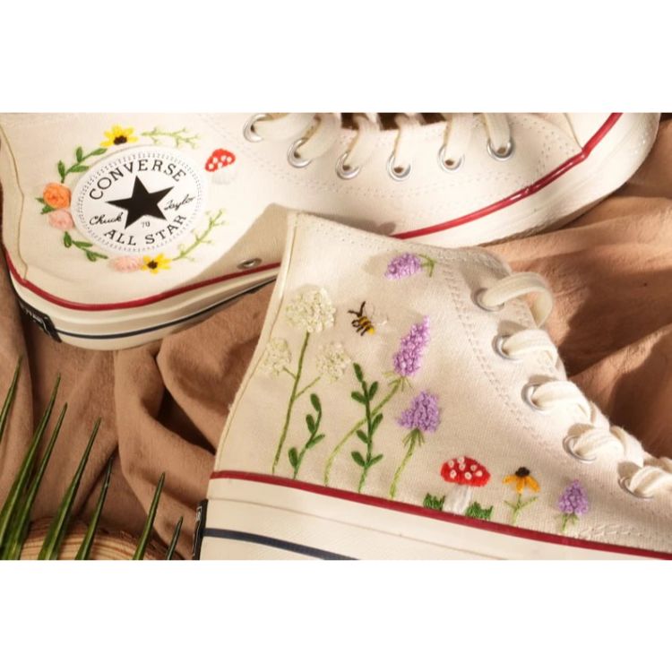 Chuck Taylor All Star Embroidered Floral, Embroidered Mushroom Flowers