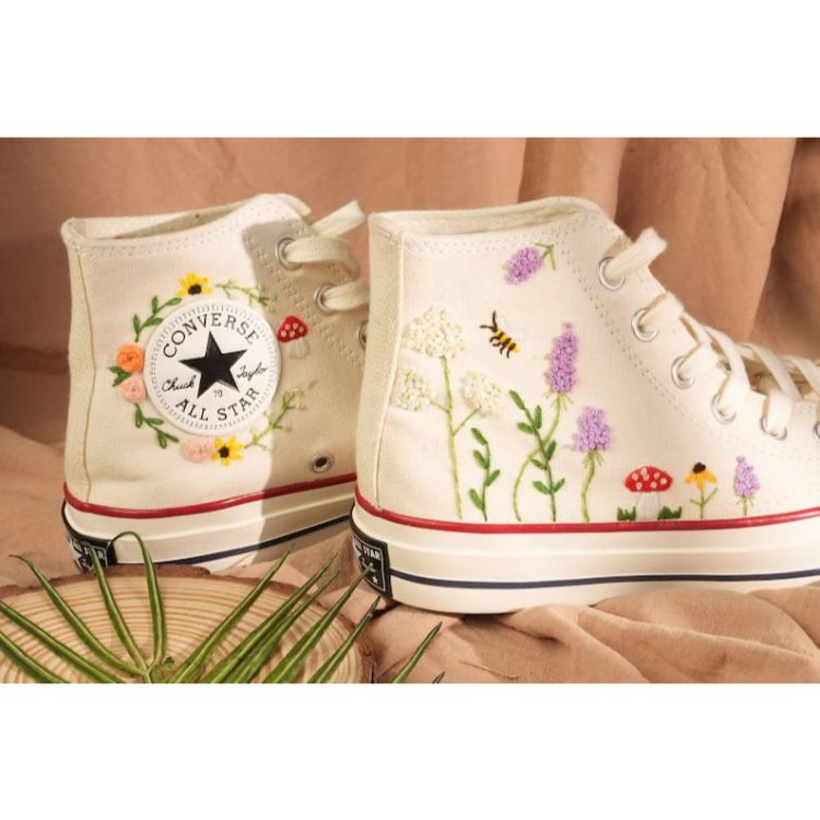 Chuck Taylor All Star Embroidered Floral, Embroidered Mushroom Flowers