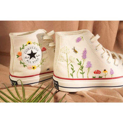 Chuck Taylor All Star Embroidered Floral, Embroidered Mushroom Flowers