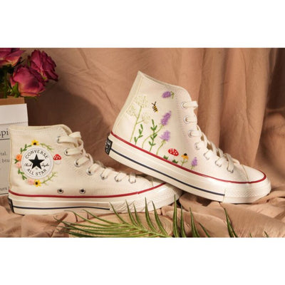 Chuck Taylor All Star Embroidered Floral, Embroidered Mushroom Flowers