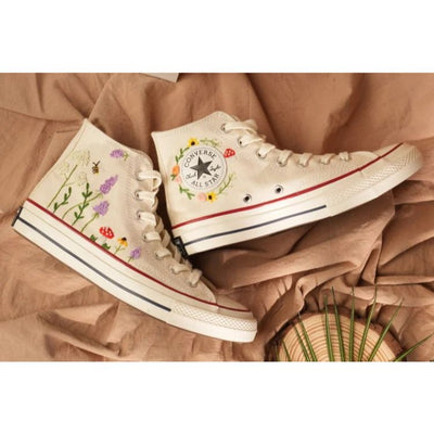 Chuck Taylor All Star Embroidered Floral, Embroidered Mushroom Flowers