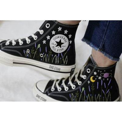 Custom embroidery , Converse , Embroidery , Mushroom shoes