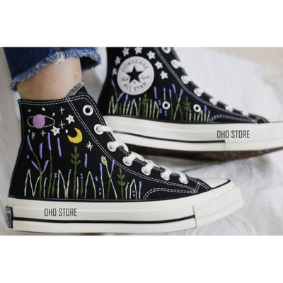 Custom embroidery , Converse , Embroidery , Mushroom shoes