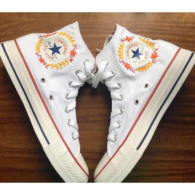 Converse embroidered shoes, custom embroidery, embroidered converse