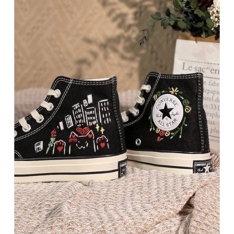 Chuck Taylor All Star Embroidered Floral, Embroidered Mushroom Flowers