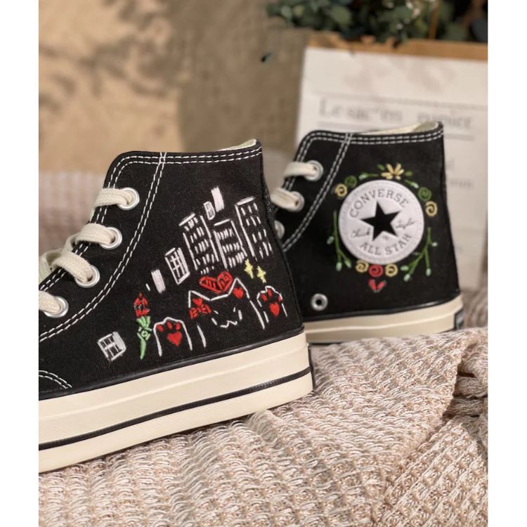 Chuck Taylor All Star Embroidered Floral, Embroidered Mushroom Flowers