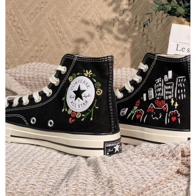 Chuck Taylor All Star Embroidered Floral, Embroidered Mushroom Flowers