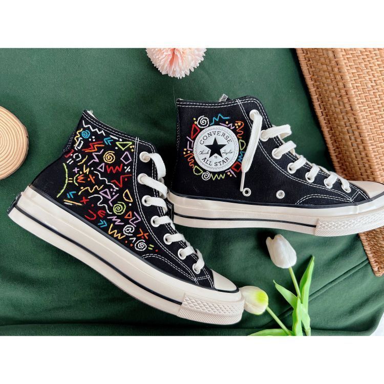 Custom Converse Math Formula Embroidery Pattern,Embroidered Logo Color