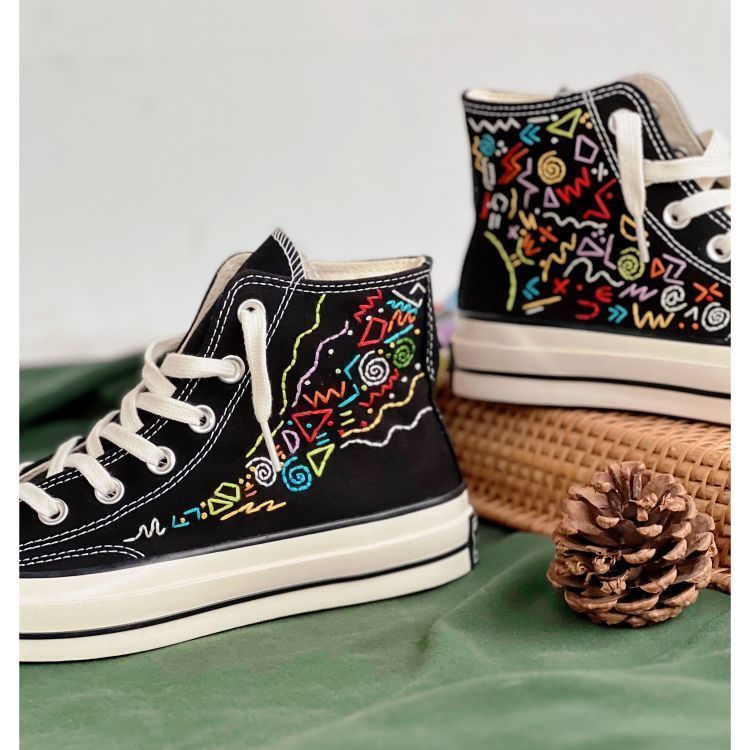 Custom Converse Math Formula Embroidery Pattern,Embroidered Logo Color