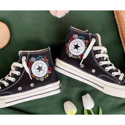 Custom Converse Math Formula Embroidery Pattern,Embroidered Logo Color