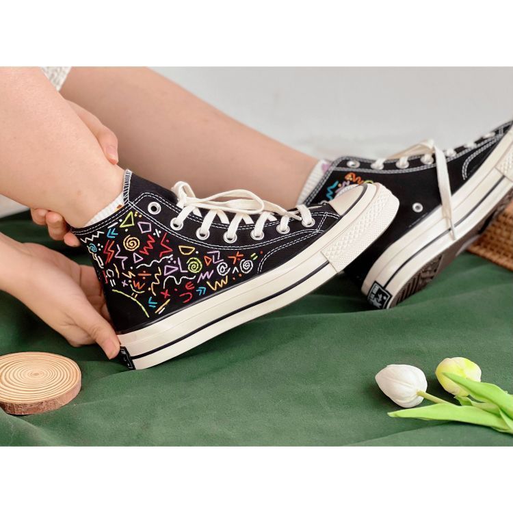 Custom Converse Math Formula Embroidery Pattern,Embroidered Logo Color