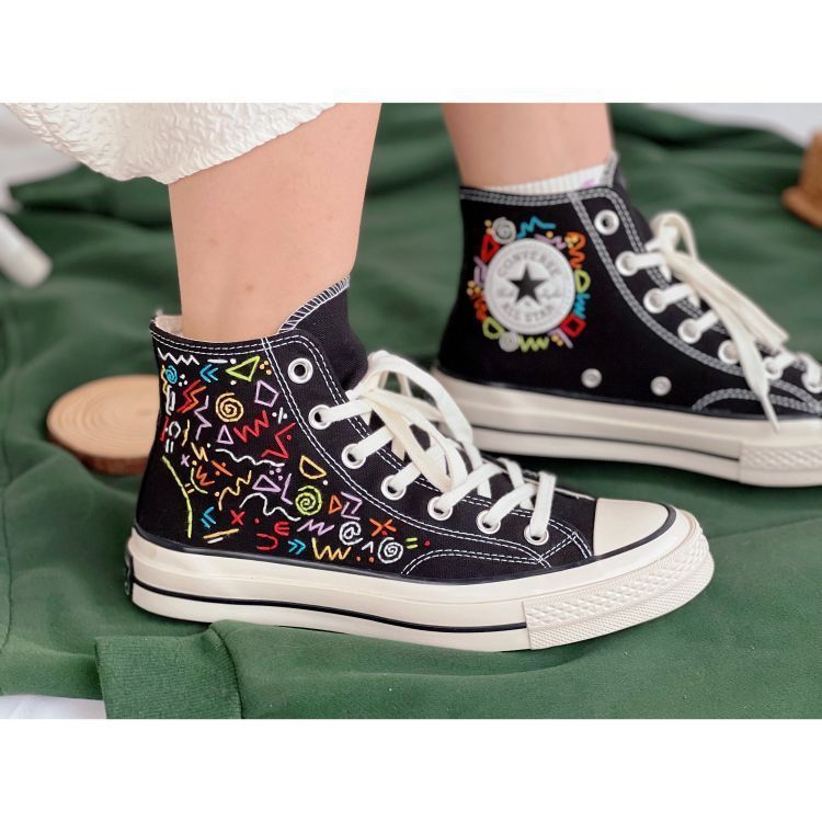 Custom Converse Math Formula Embroidery Pattern,Embroidered Logo Color