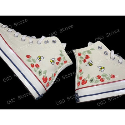 Embroidered shoes , custom converse , wedding converse