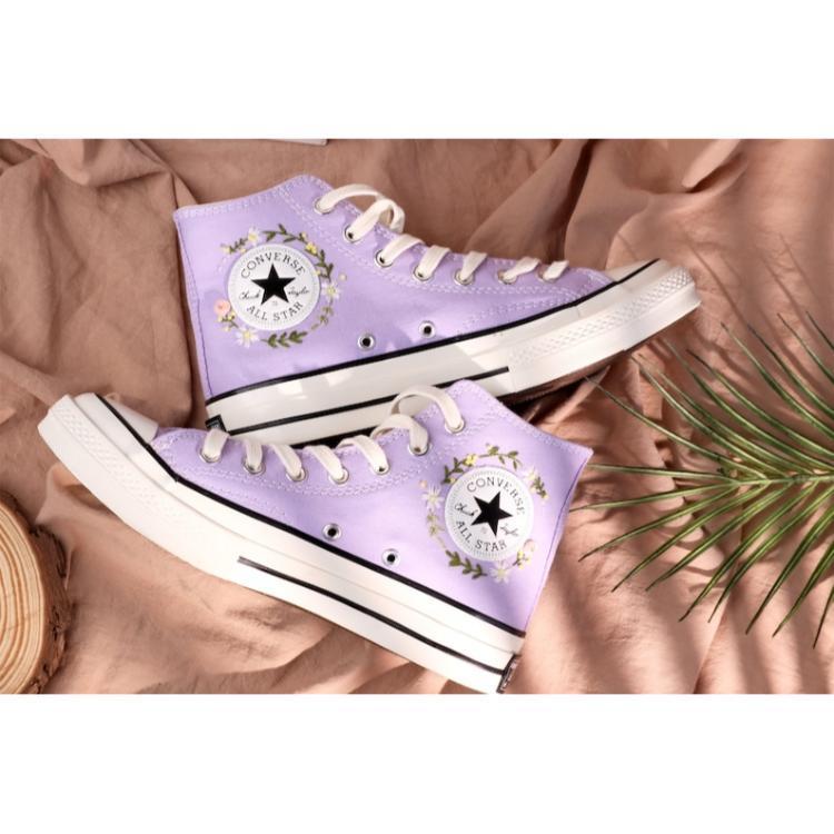 Converse embroidered shoes ,Converse custom small flower