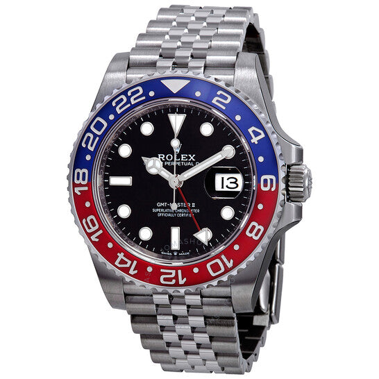 Rolex GMT-Master II Pepsi Blue and Red Bezel Stainless Steel Jubilee Watch 126710BKSJ 40mm