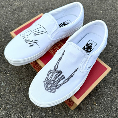 Till Death Wedding Vans Slip On Shoes