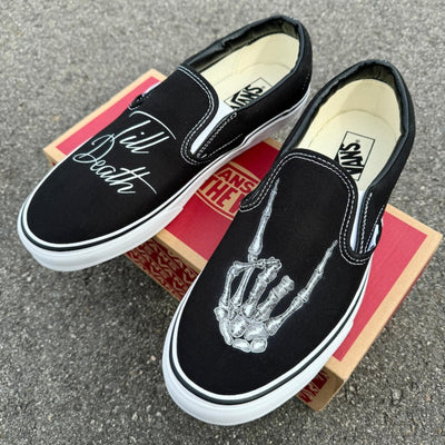 Till Death Wedding Vans Slip On Shoes