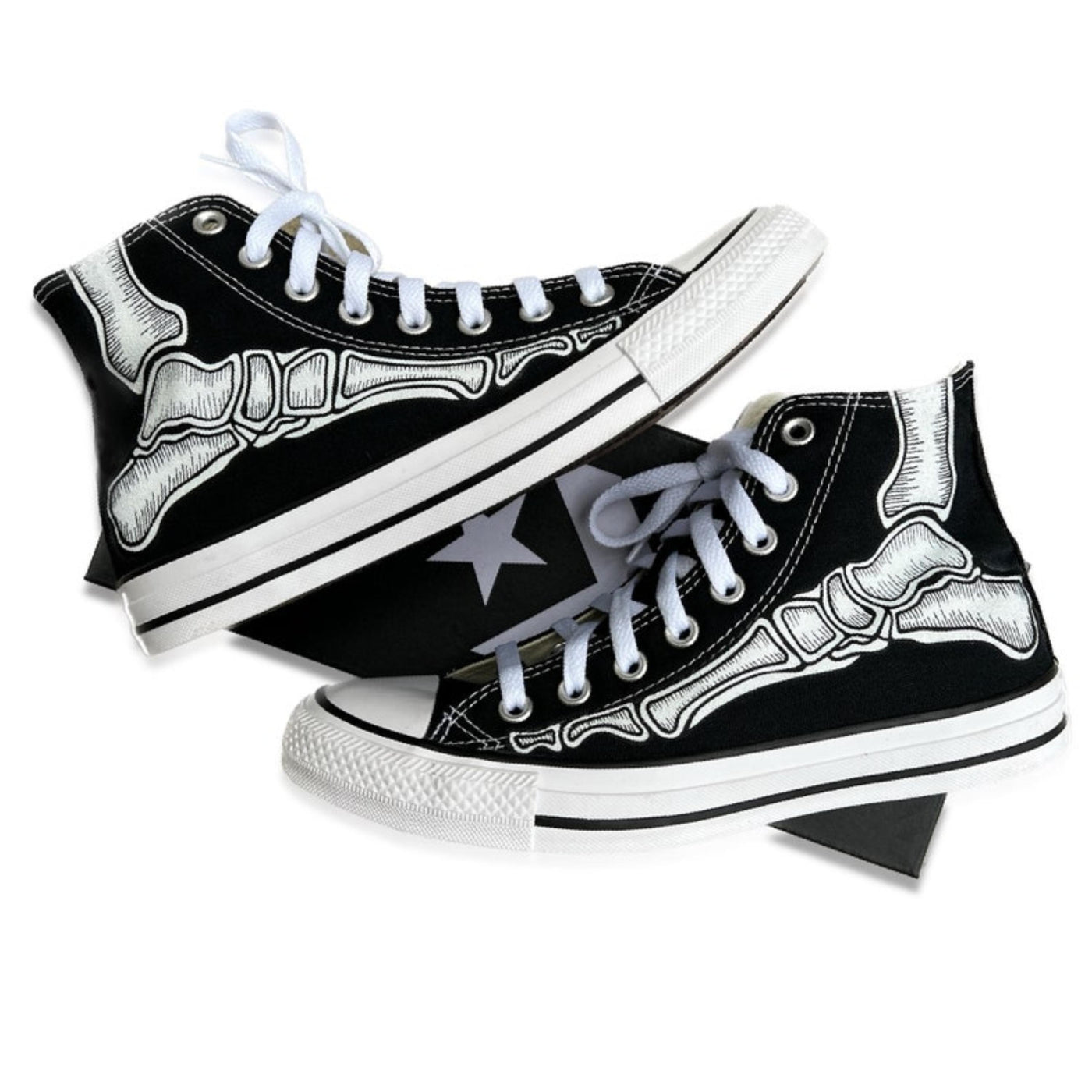 Custom Skeleton Feet Shoes, Converse High Top for Men and Women