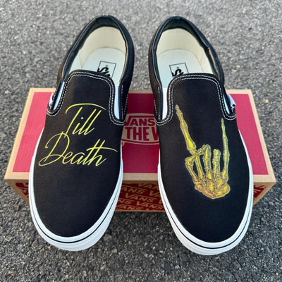 Till Death Wedding Vans Slip On Shoes