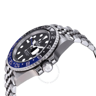 RL GMT-Master II GMT Black Dial Batman Bezel Mens Watch 40mm