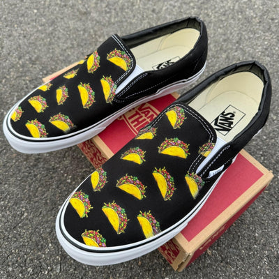 Taco Vans Slip Ons, Mens and Womens Shoes