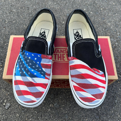 Black Slip On Vans Shoes for Men and Women Featuring