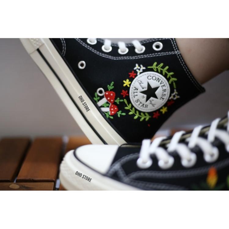 Custom Converse Chuck Taylor 1970s Mushrooms Embroidery