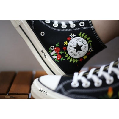 Custom Converse Chuck Taylor 1970s Mushrooms Embroidery