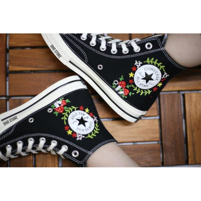 Custom Converse Chuck Taylor 1970s Mushrooms Embroidery