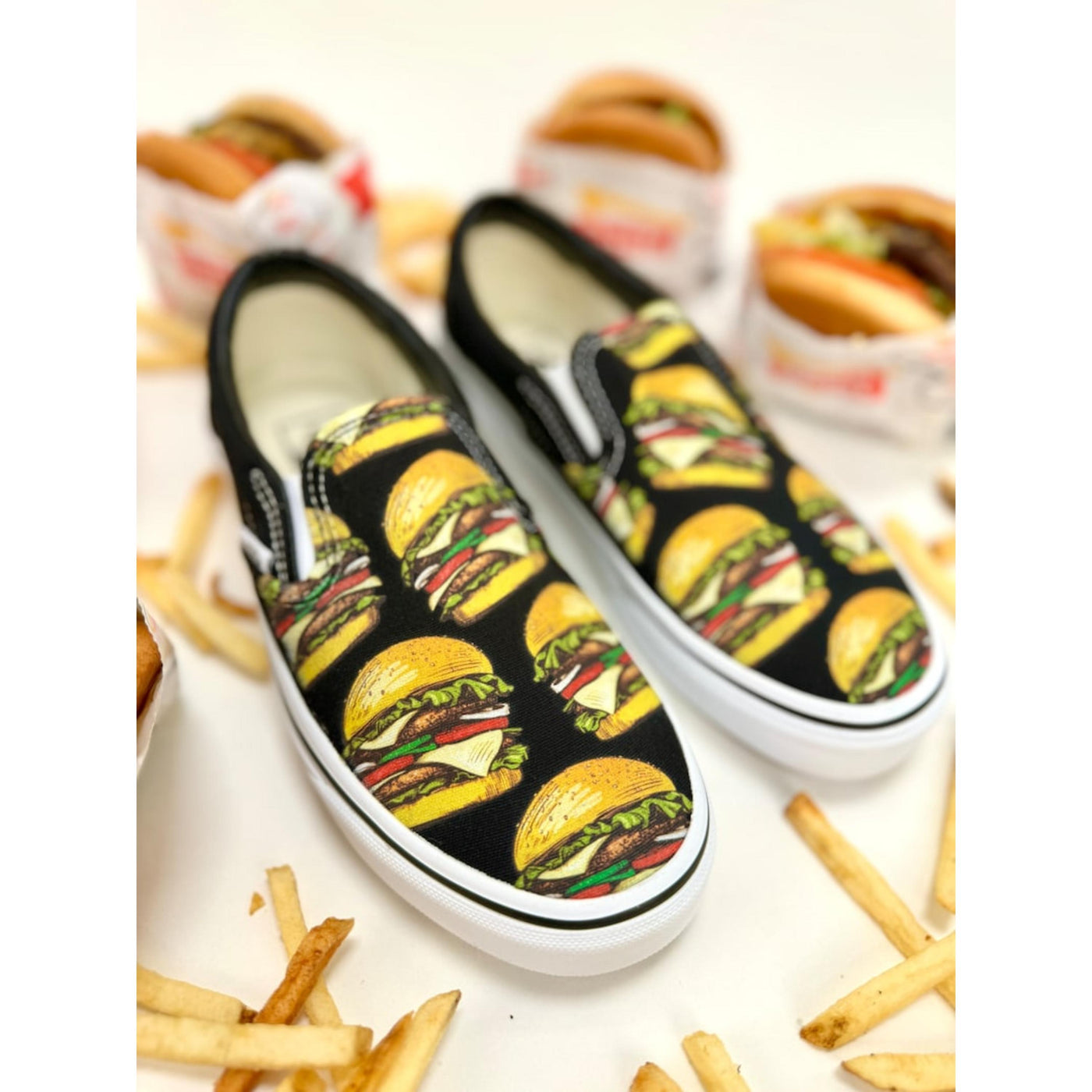 Hamburger Vans Slip Ons, Mens and Womens Shoes