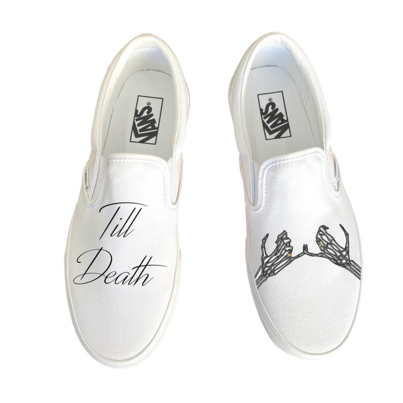 Till Death Wedding Vans Slip On Shoes