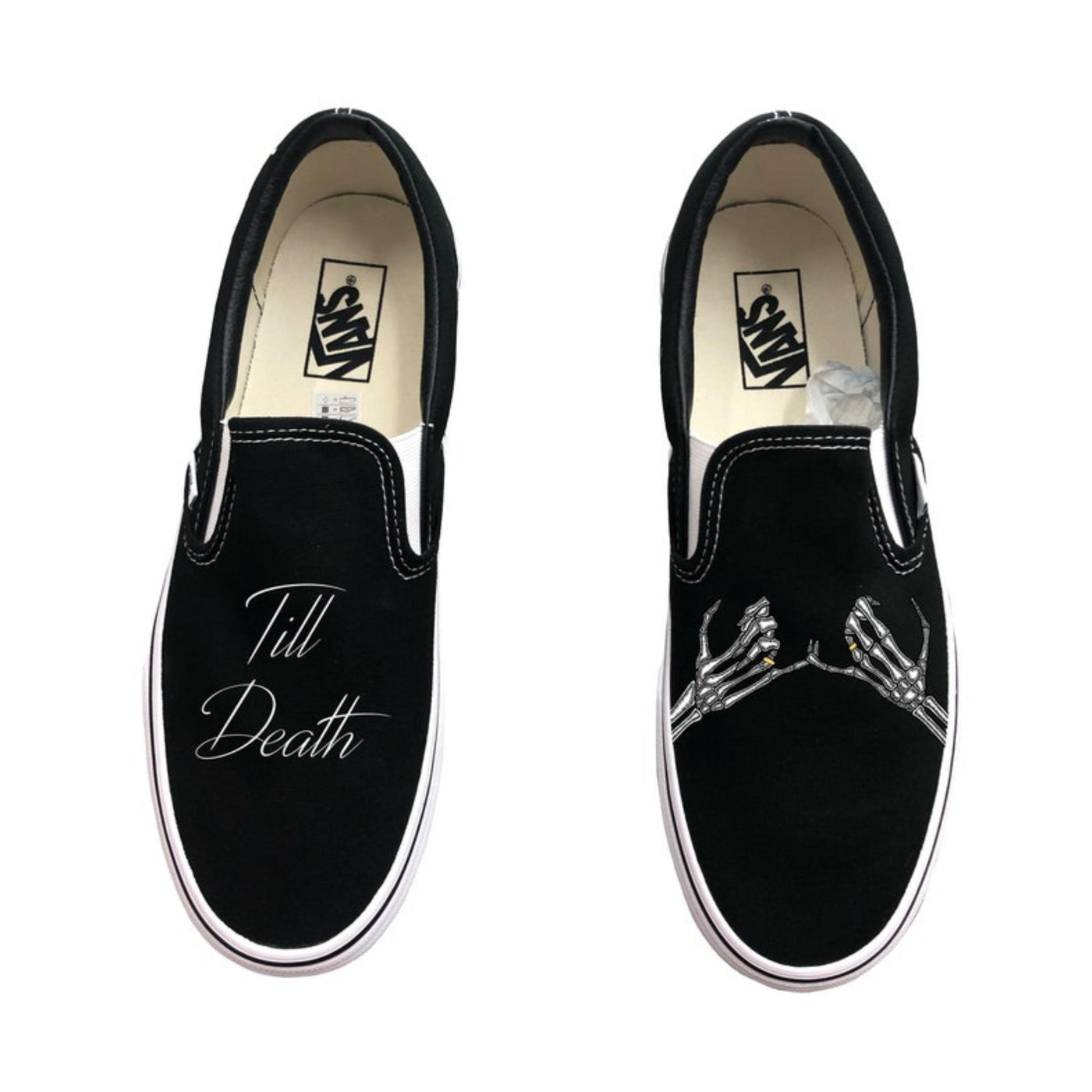 Till Death Wedding Vans Slip On Shoes