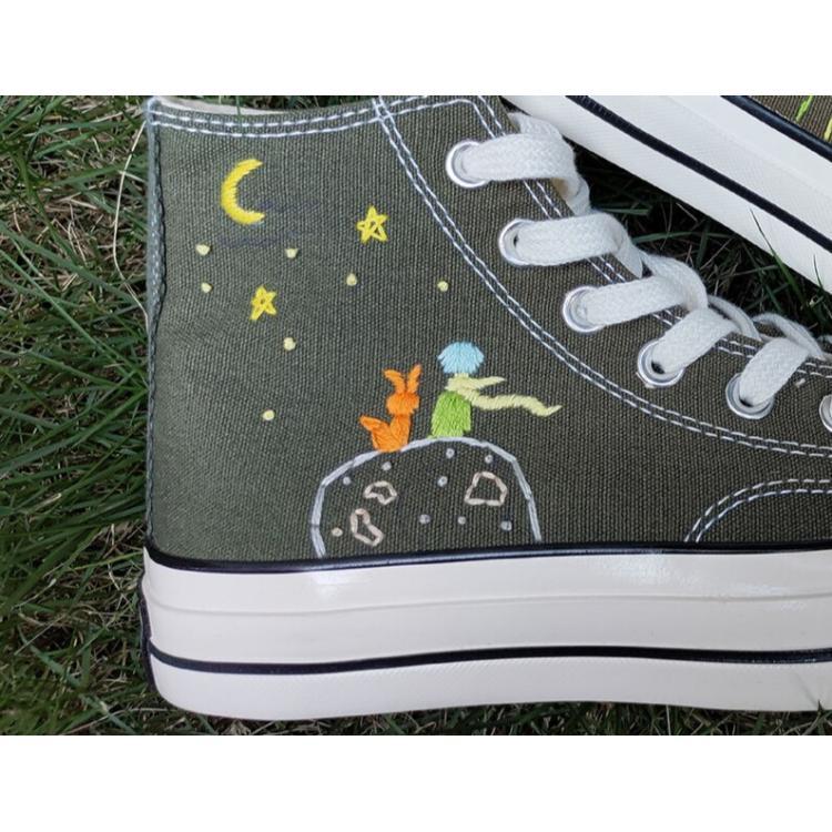 Custom Embroidery Shoes, Flower Converse, Women Shoes, Wedding Gift