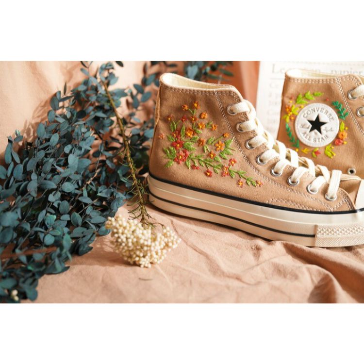 Chuck Taylor All Star Embroidered Floral, Embroidered Mushroom Flowers