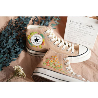 Chuck Taylor All Star Embroidered Floral, Embroidered Mushroom Flowers