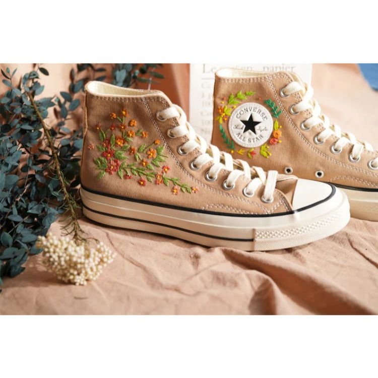 Chuck Taylor All Star Embroidered Floral, Embroidered Mushroom Flowers