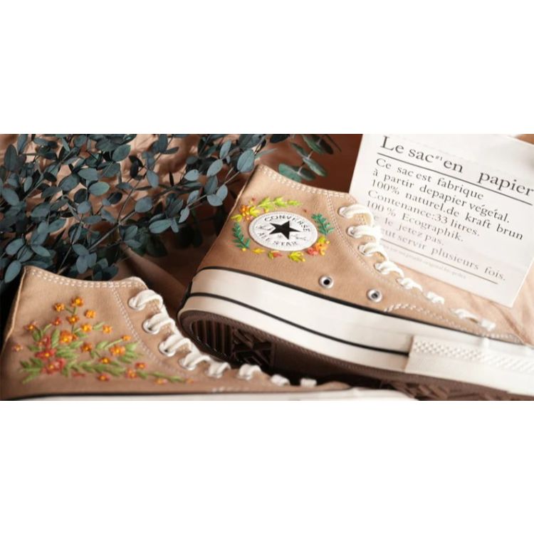 Chuck Taylor All Star Embroidered Floral, Embroidered Mushroom Flowers