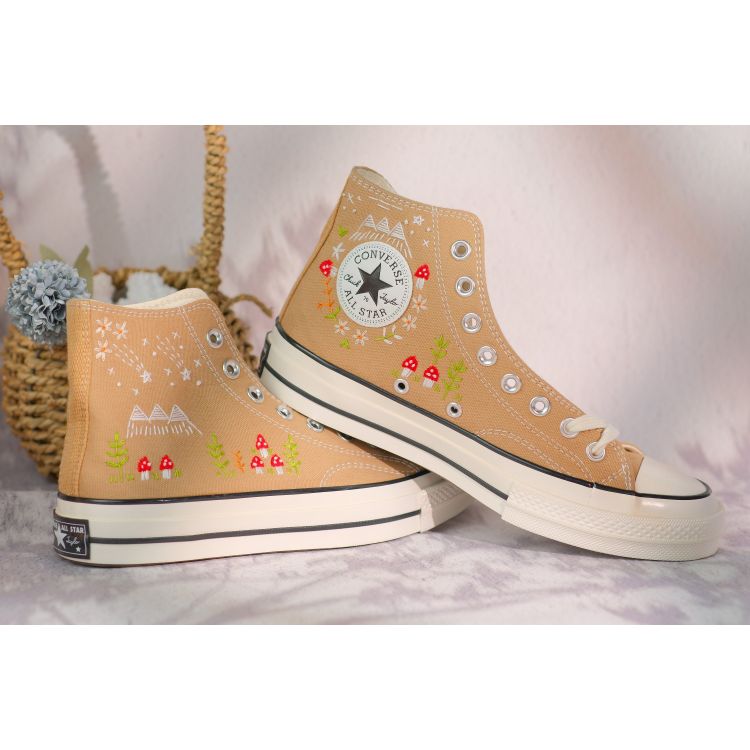 Embroidery Converse, Converse High Neck Floral, Wedding Gift