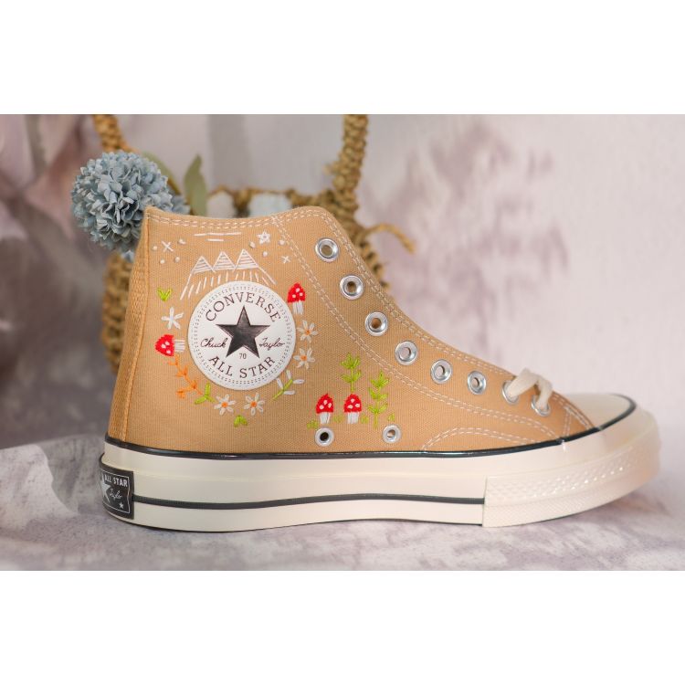 Embroidery Converse, Converse High Neck Floral, Wedding Gift