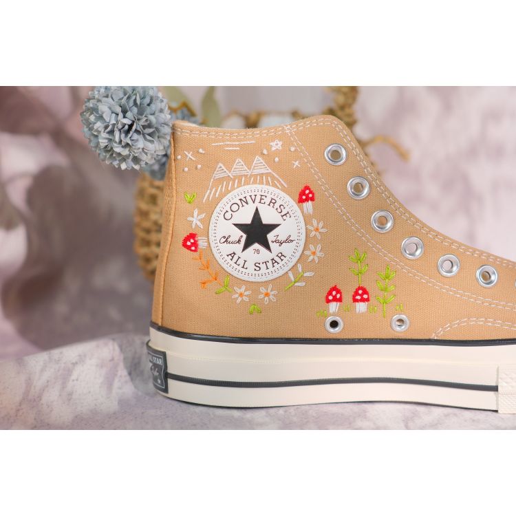 Embroidery Converse, Converse High Neck Floral, Wedding Gift