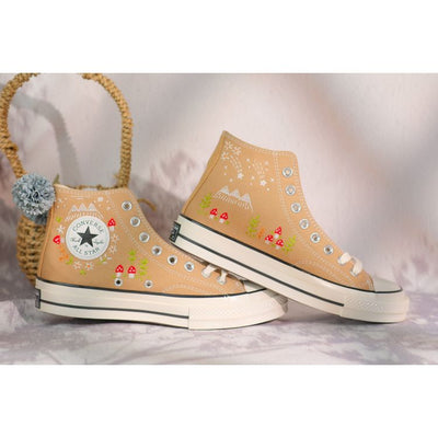 Embroidery Converse, Converse High Neck Floral, Wedding Gift