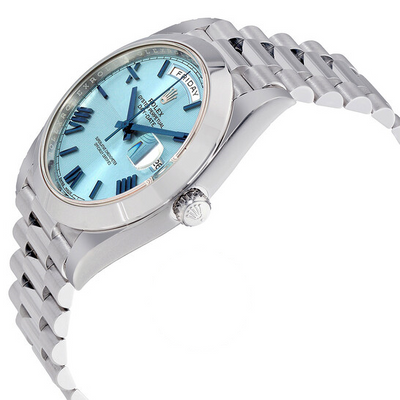 RL Day-Date Automatic Ice Blue Dial Platinum Mens Watch 40mm