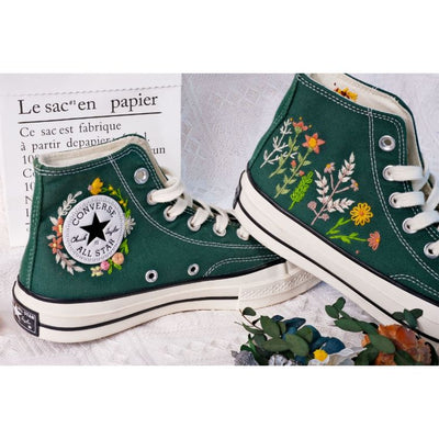 Embroidery Converse, Converse High Neck Floral, Wedding Gift