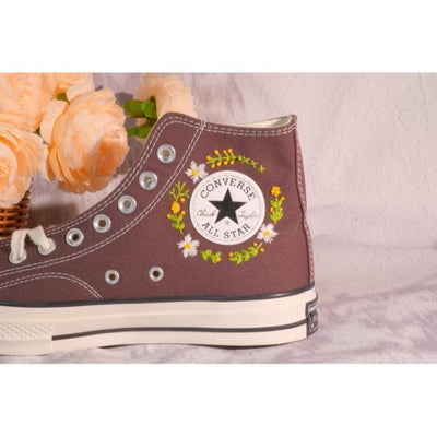 Womens Shoes, Wedding Gift, Converse Hi Chuck 1970s, Wedding Sneakers