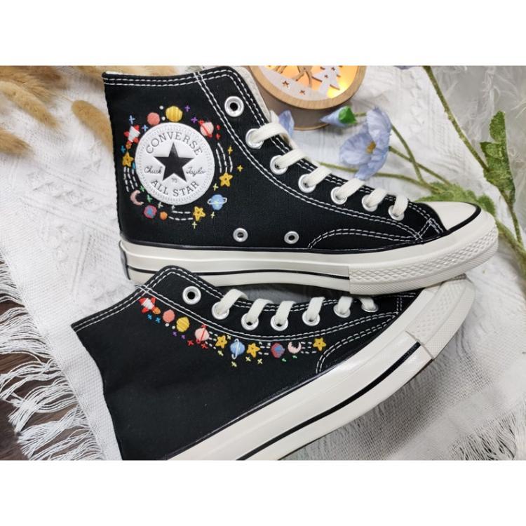 Womens Shoes, Wedding Gift, Converse Hi Chuck 1970s, Wedding Sneakers