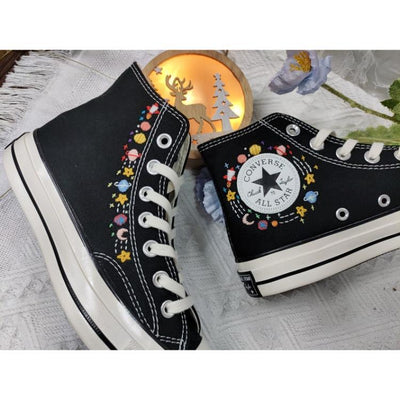 Womens Shoes, Wedding Gift, Converse Hi Chuck 1970s, Wedding Sneakers