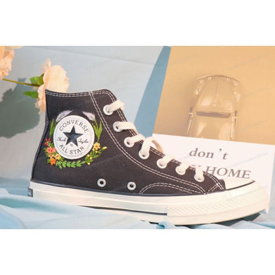 Embroidery Converse, Converse High Neck Floral, Wedding Gift