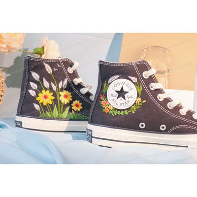 Embroidery Converse, Converse High Neck Floral, Wedding Gift