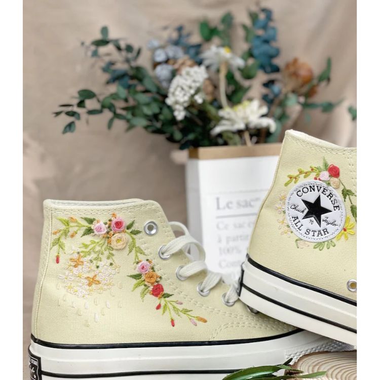 Chuck Taylor All Star Embroidered Floral, Embroidered Mushroom Flowers